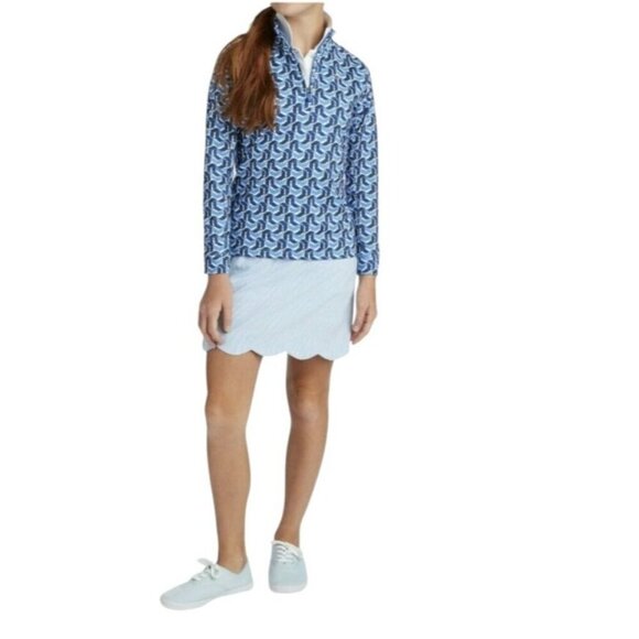 VINEYARD VINES GIRLS PERFORMANCE WHALE TAIL 1/4 ZIP - Picture 2 of 9